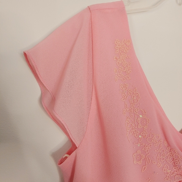 Rory vintage Y2k pink mesh floral maxi dress. Size 2XL - Picture 8 of 15